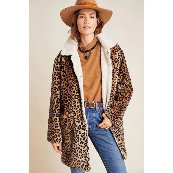 Anthropologie Jackets & Blazers - NWT Anthropologie  Leopard Coat by Sanctuary